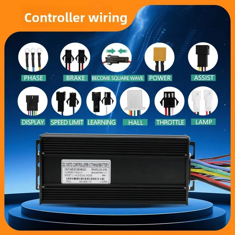 48V/52v 45A Sine Wave Dual Mode Ebike Controller for 2000W Ebike Brushless Motor
